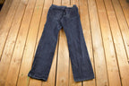 Vintage 1990s Levi's 501 Navy Blue Denim Jeans Size 32 x 33