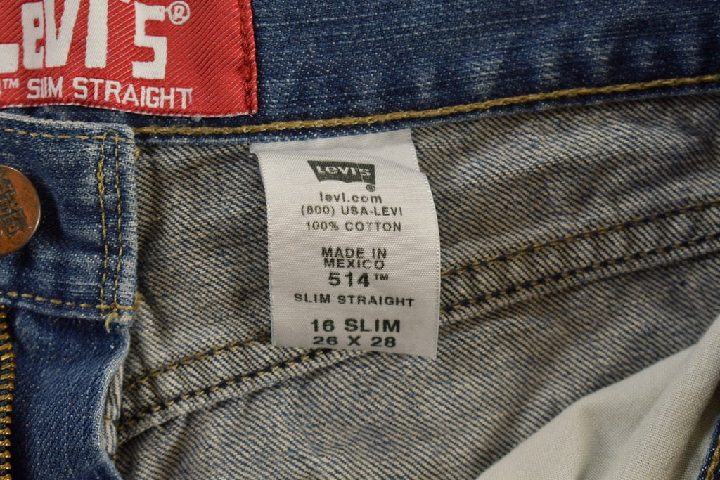 Vintage 514 Levi's Youth Jeans Size 16 Slim