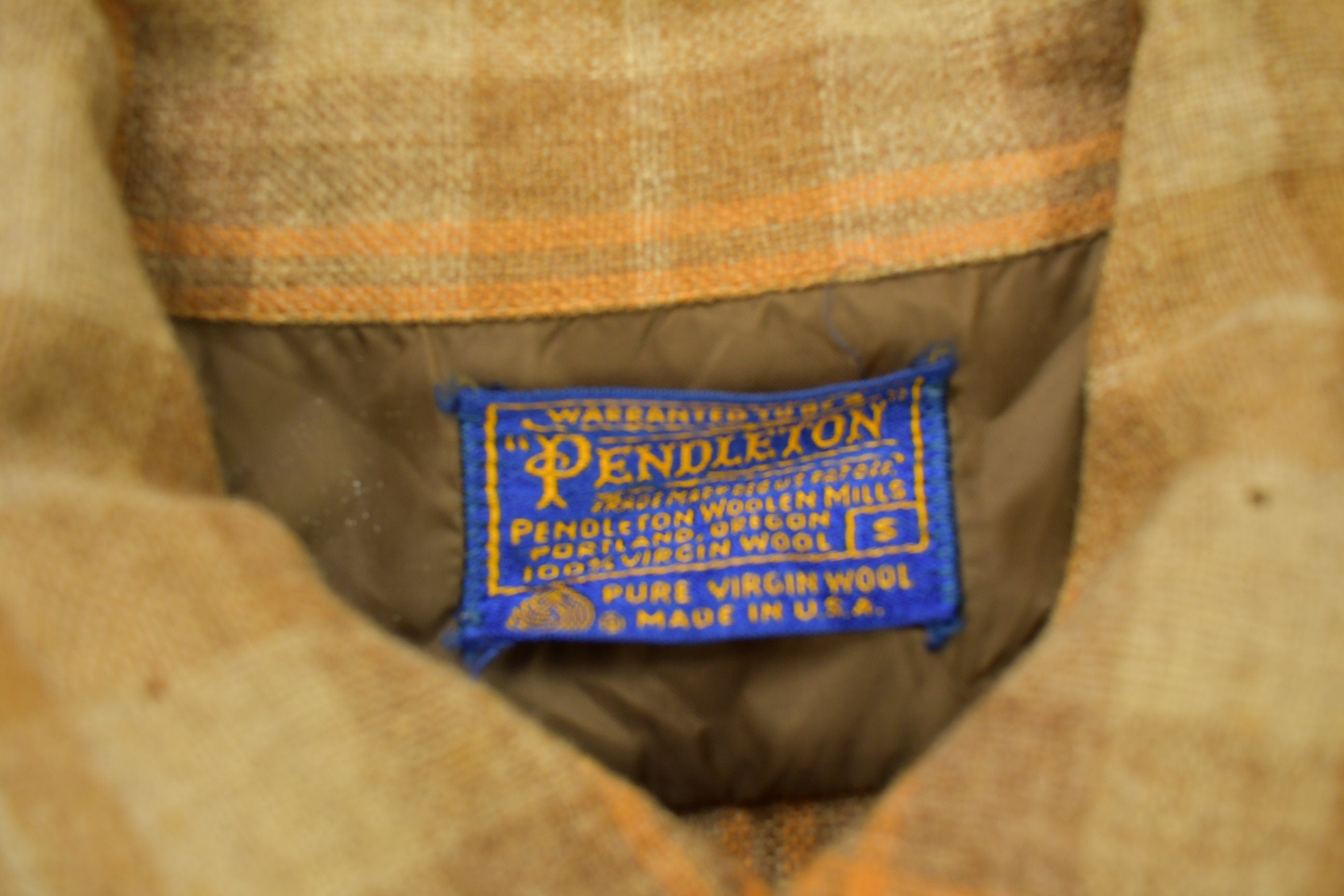 Vintage 1960s Pendleton Plaid Button Up Board Shirt