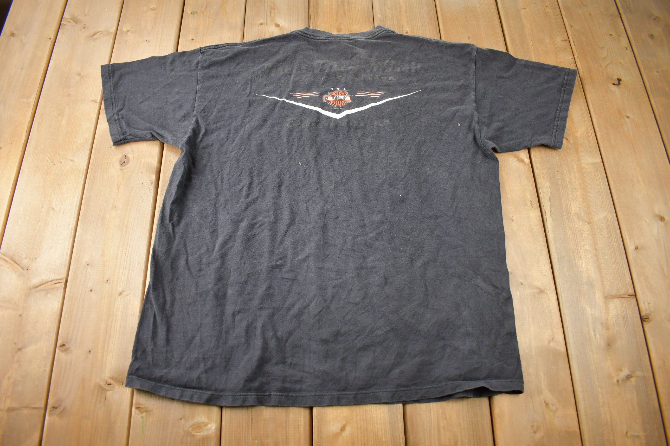 Vintage 2002 Harley Davidson Motorcycles Graphic T-Shirt Size 2XL