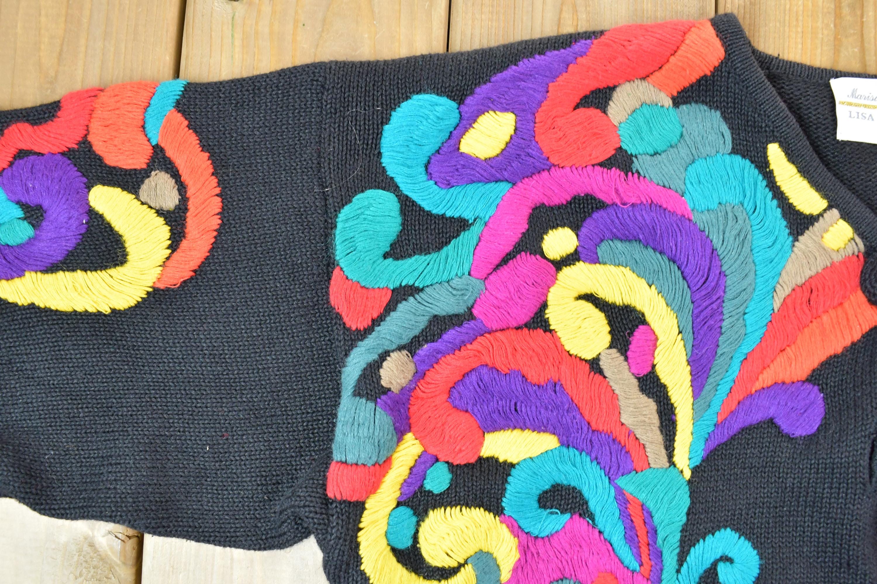 Vintage 1990s Marisa Christina Knit Button Up Sweater