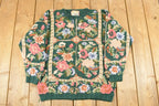 Vintage 1990s Crystal-Kobe Knit Floral Sweater Women's Large