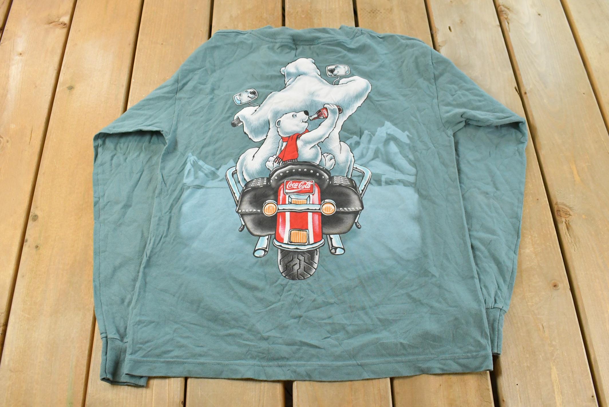 Vintage 1990s Coca Cola Graphic Long Sleeve T-Shirt Men's M