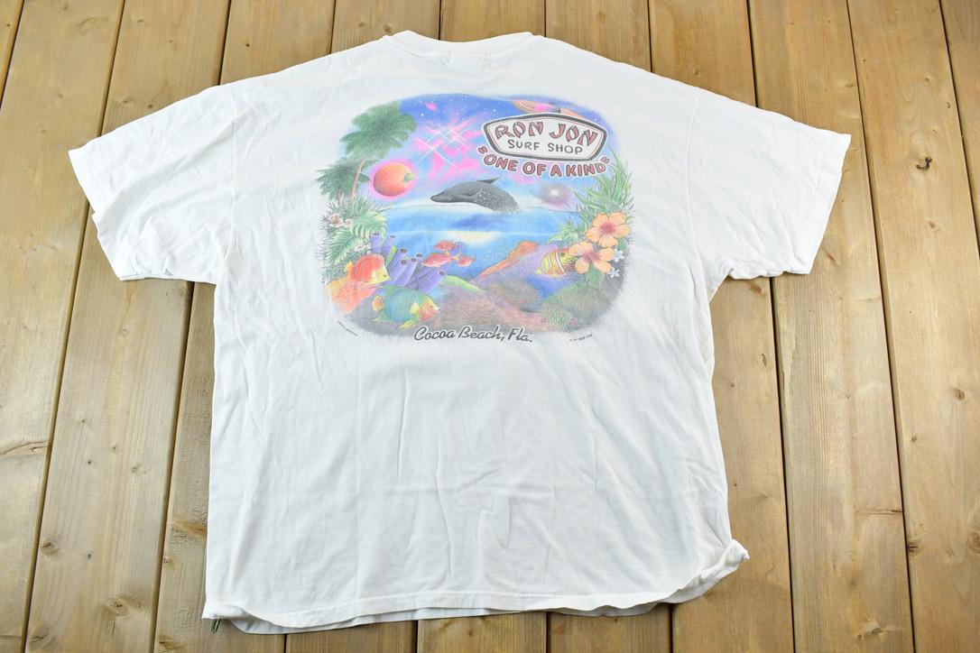 Vintage 1994 Ron Jon Surf Shop Neon Ocean Single Stitch T-Shirt