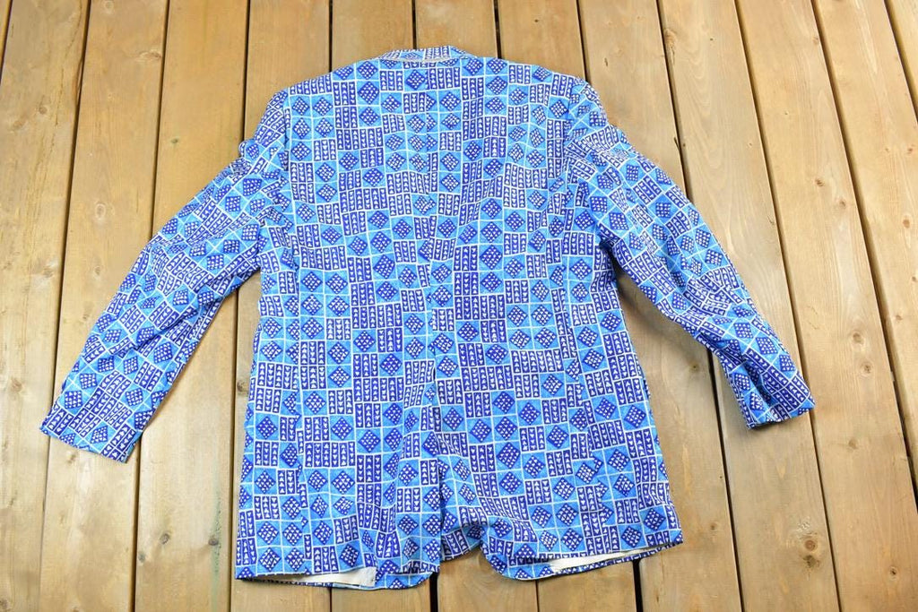 Vintage 1990s Light Abstract Print Dinner Jacket