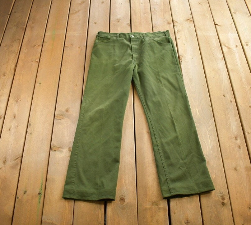 Vintage 1980s Levi's Green Pants Size 36x30