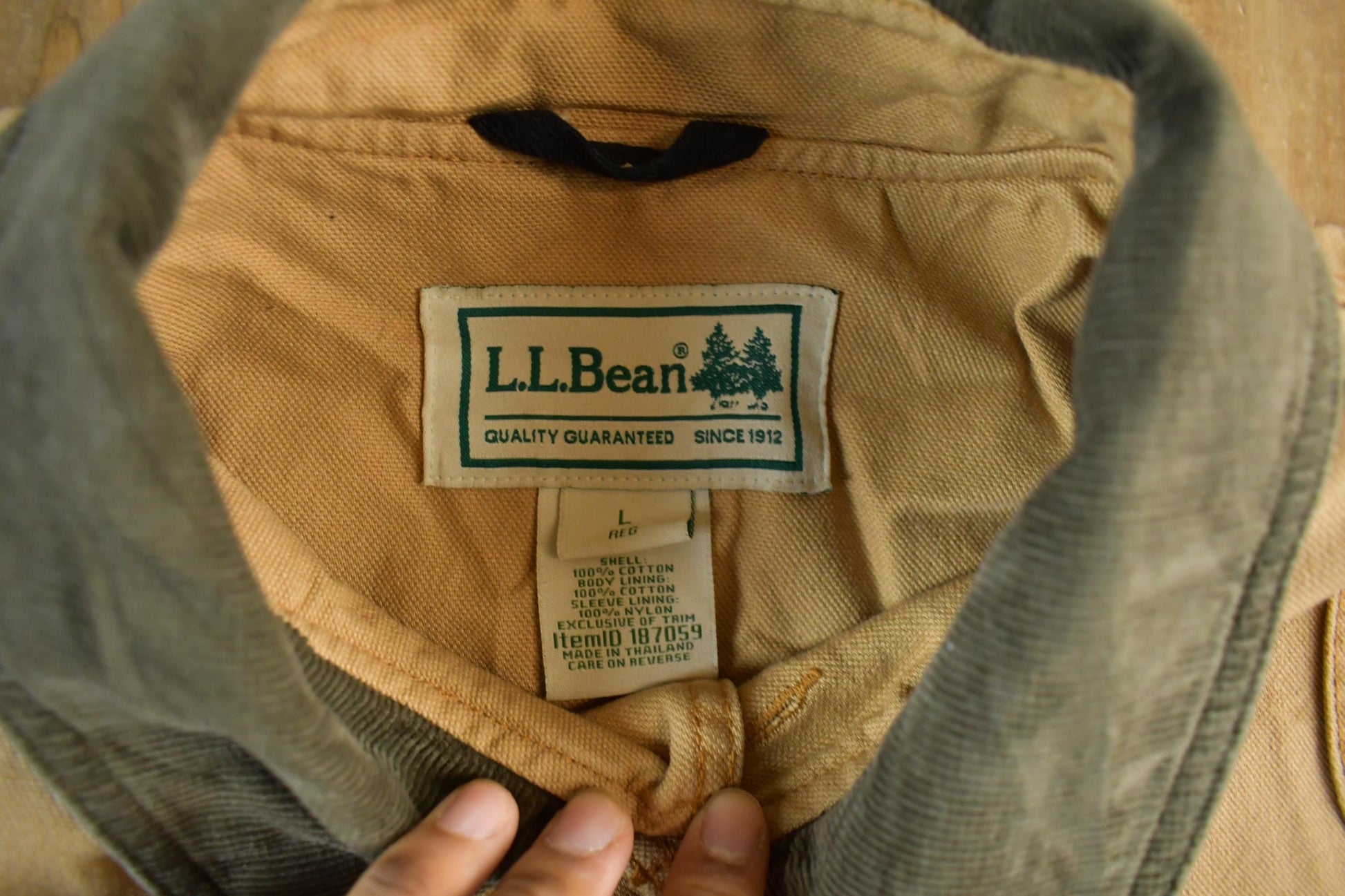 Vintage 2000s L.L. Bean Flannel Lined Barn Chore Coat Men's Large