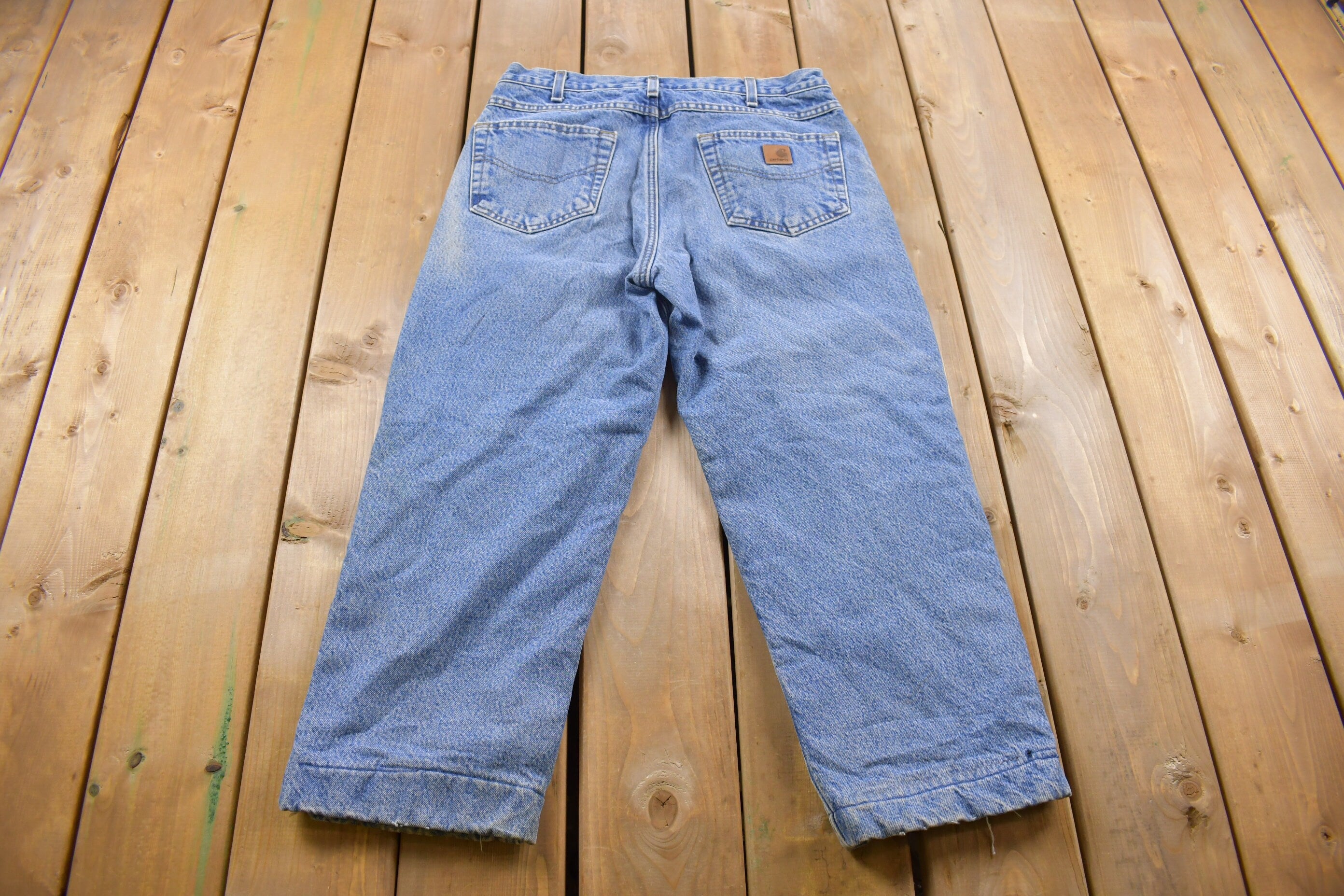 Vintage 1990s Lined Carhartt Work Jean Pants Size 32 x 25