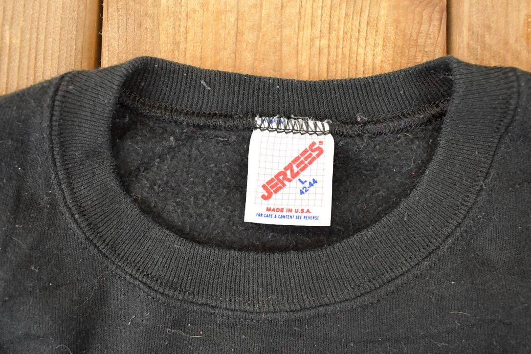 Vintage 1989 Life's A Mountain Not A Beach Graphic Print Crewneck Sweatshirt Men's M