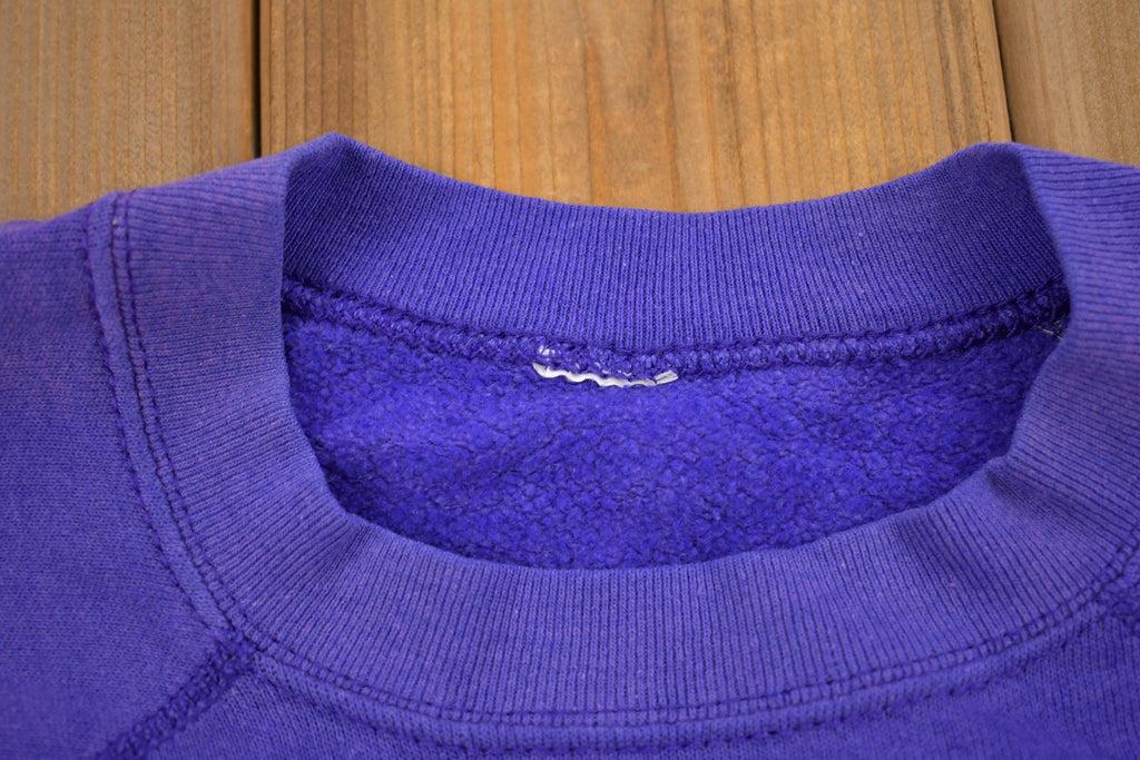 Vintage 1980s Minnesota Viking NFL Graphic Raglan Crewneck Sweatshirt