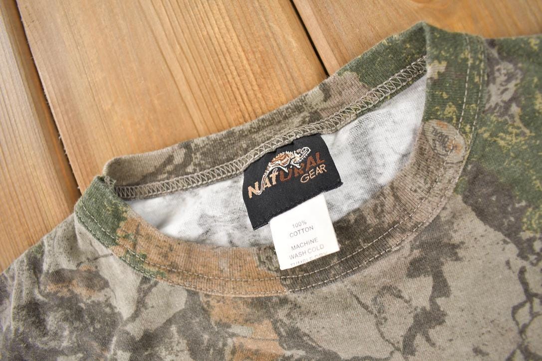 Vintage Y2K Blooming Valley Outfitters Tree Camo Graphic T Shirt Size XXL