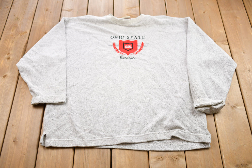 Vintage 1990s Ohio State Buckeyes Embroidered Crewneck Sweatshirt