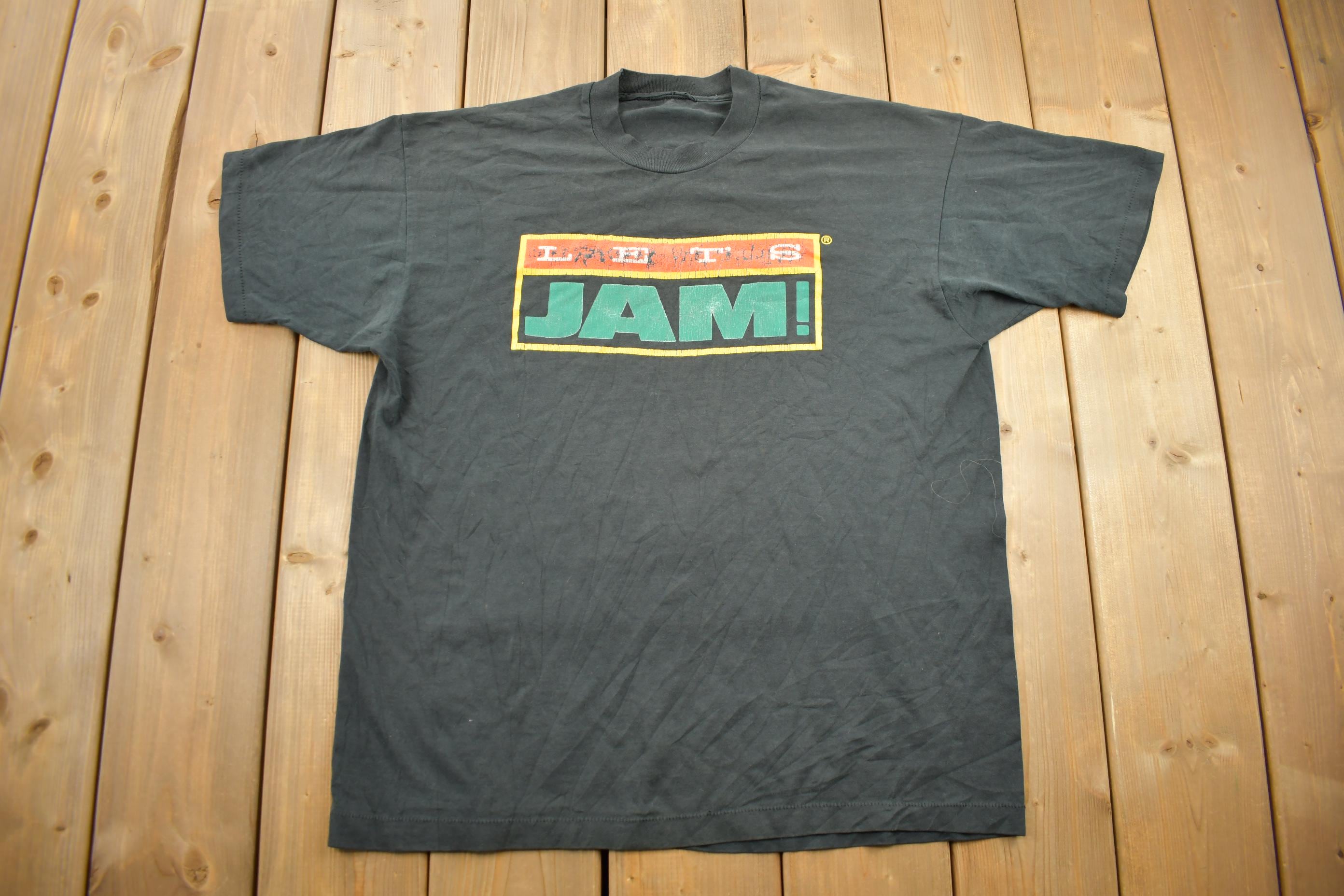 Vintage 1990s Let's Jam Single Stitch Graphic T-Shirt Made In USA