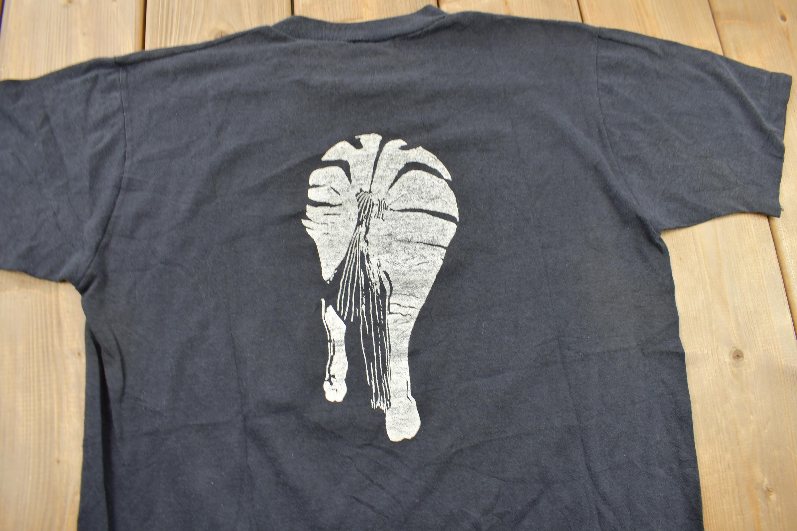 Vintage 1980s Zebra Room Washington DC Single Stitch Graphic T-Shirt Made In USA