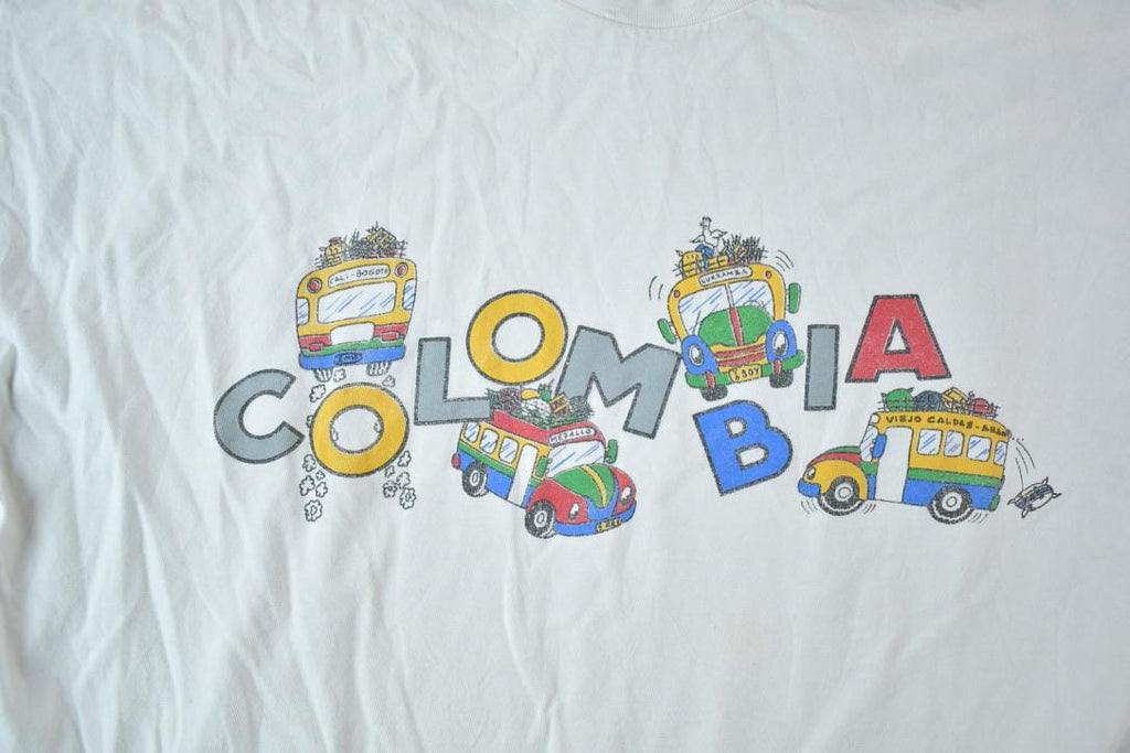 Vintage 1990s Columbia Souvenir Single Stitch Graphic Print T-Shirt