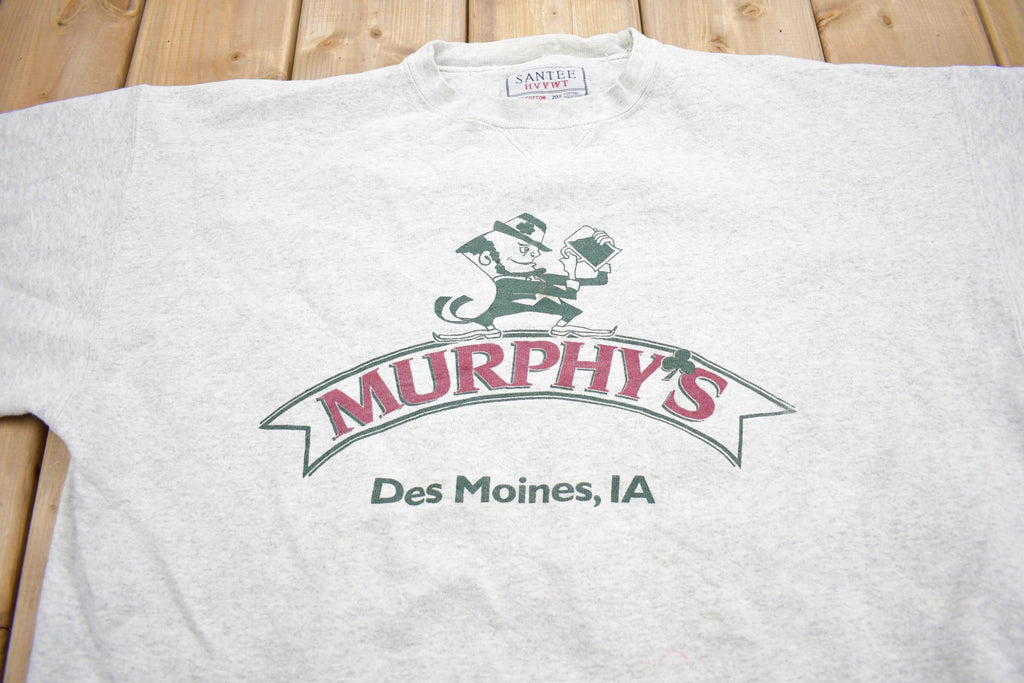 Vintage 1990s Murphy's Des Moines IA Crewneck Sweatshirt / 90s Crewneck / Made In USA / Streetwear / Heavy Weight