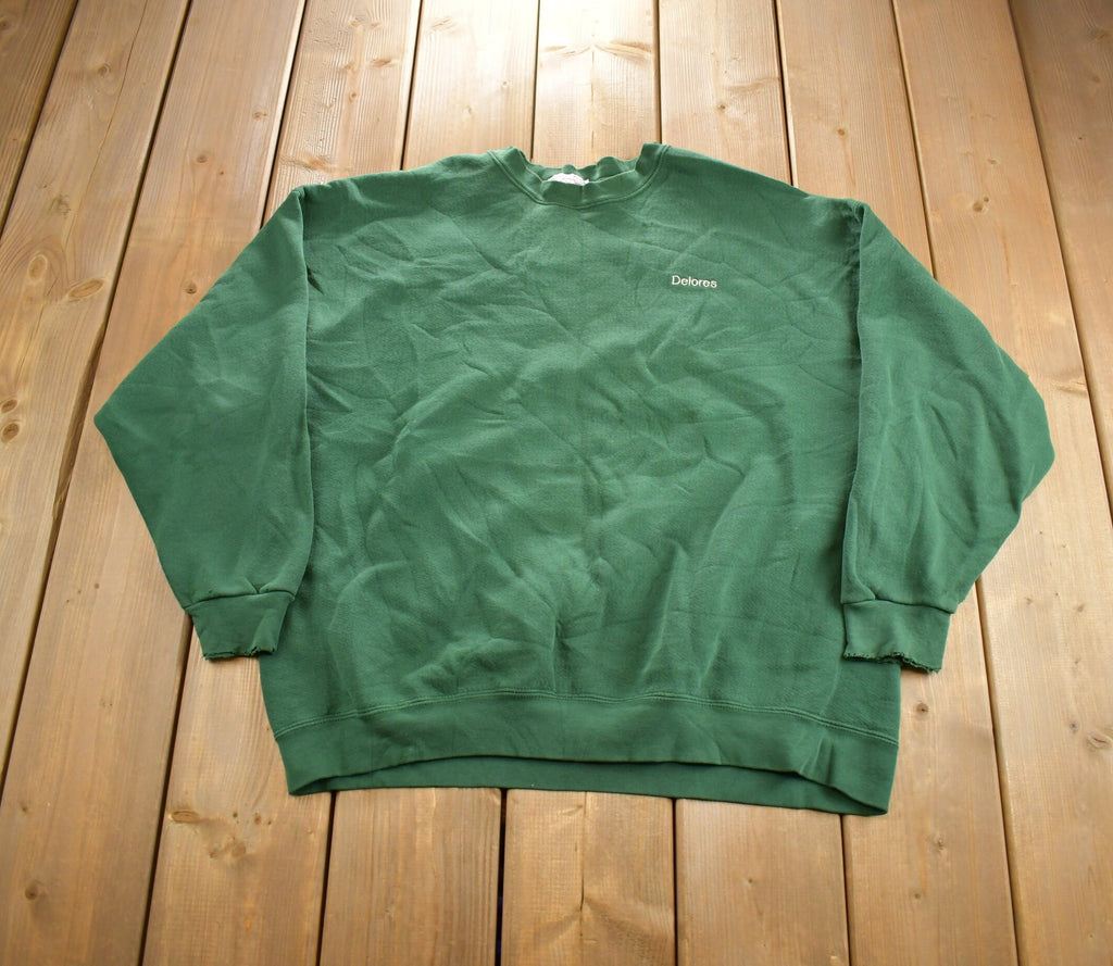 Vintage 1980s Queensboro Delores Embroidered Crewneck Sweatshirt Made In USA