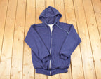 Vintage 1990s St John's Bay Blank Thermal Lined Zip Up Hoodie Sweatshirt Mens M