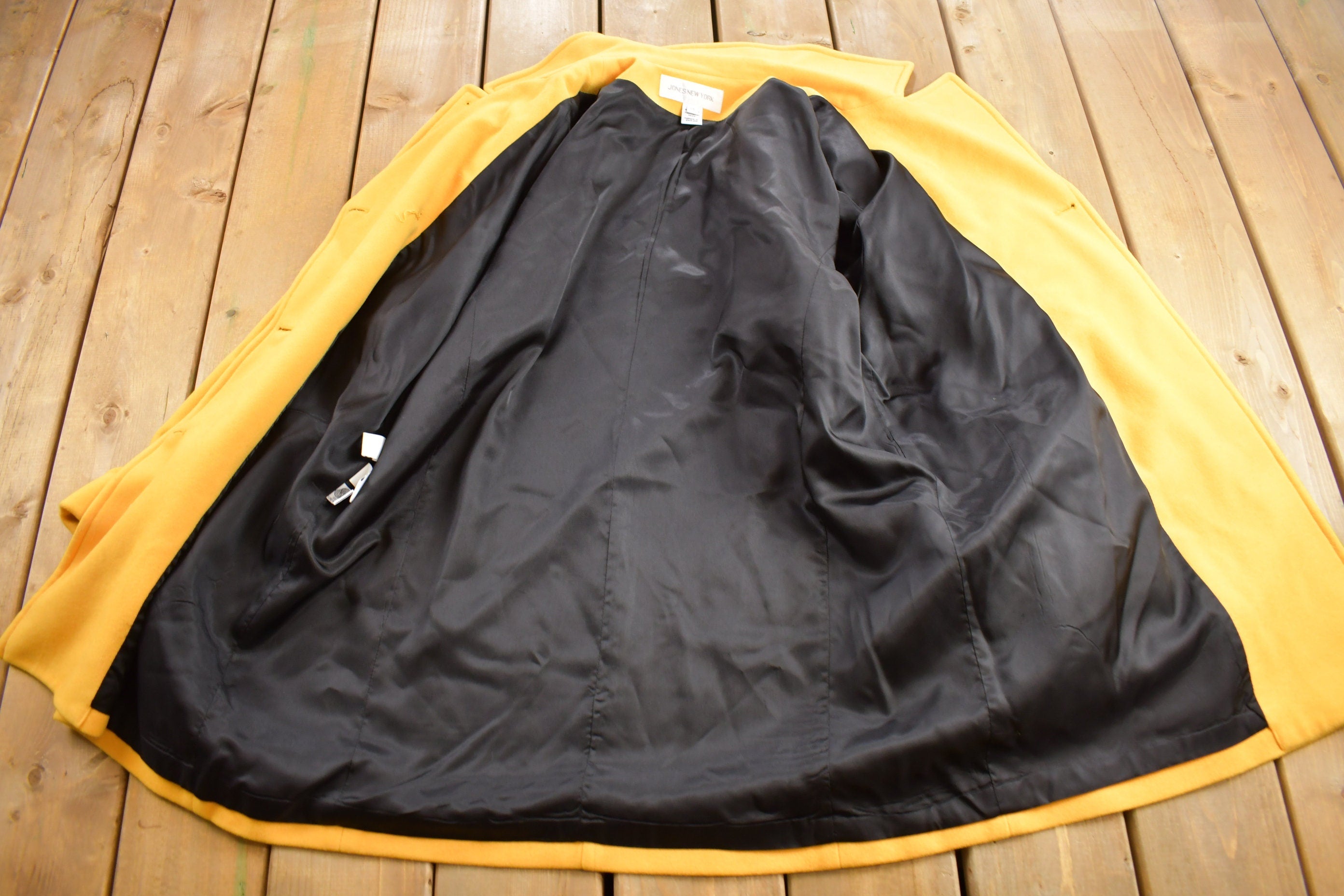 Vintage 1980s Jones New York Yellow Wool Jacket