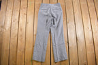 Vintage 1970s Pleated Striped Trousers Size 29 x 29.5