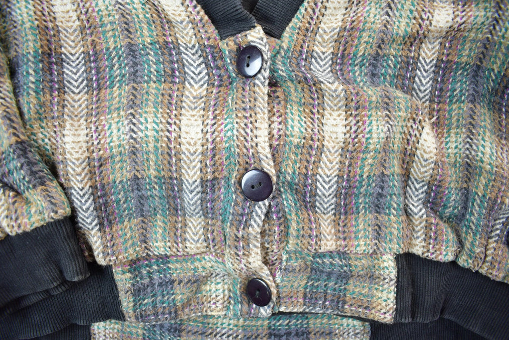 Vintage 1990s Three Button Plaid Button Up Flannel Shirt
