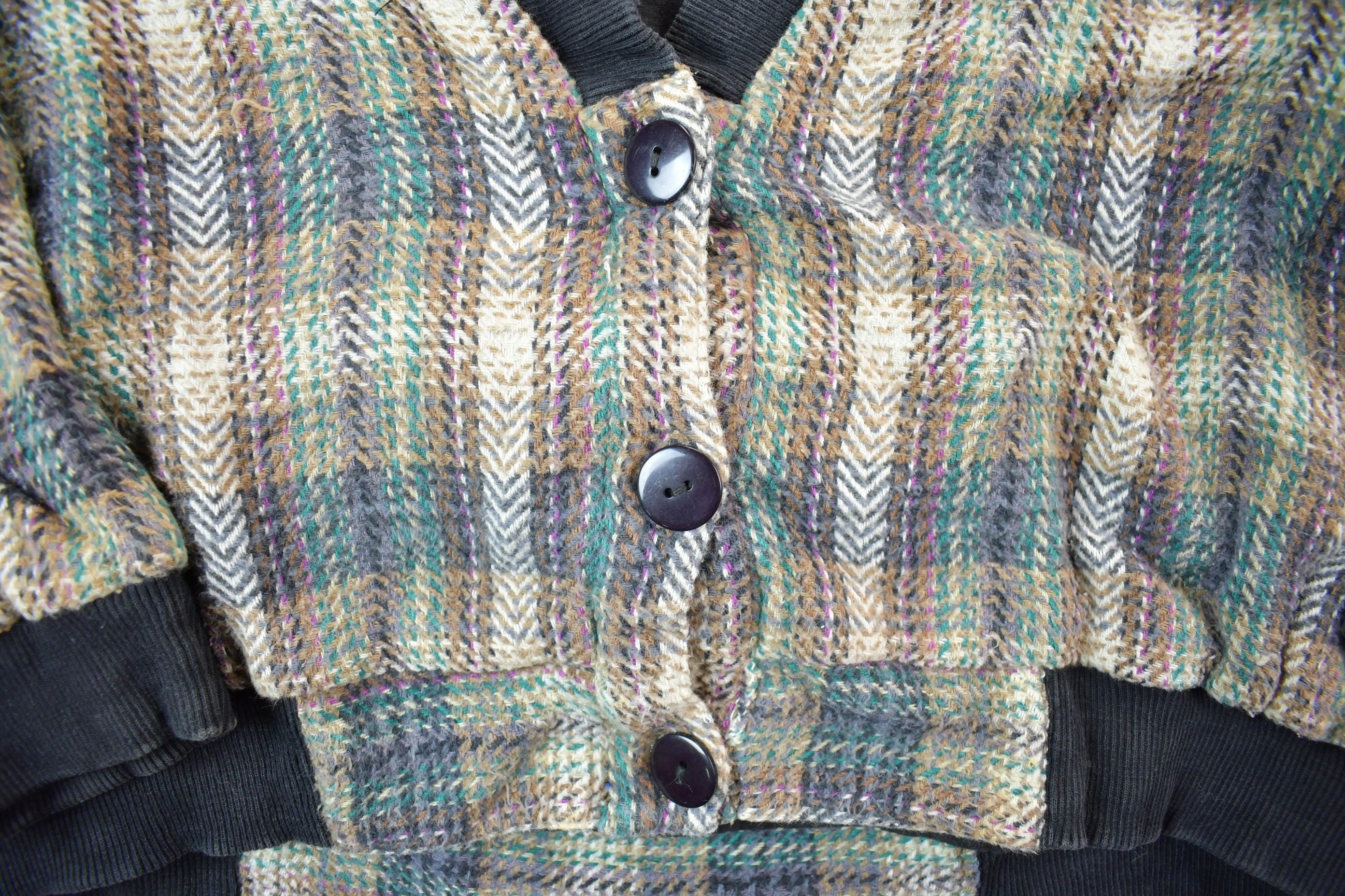 Vintage 1990s Three Button Plaid Button Up Flannel Shirt