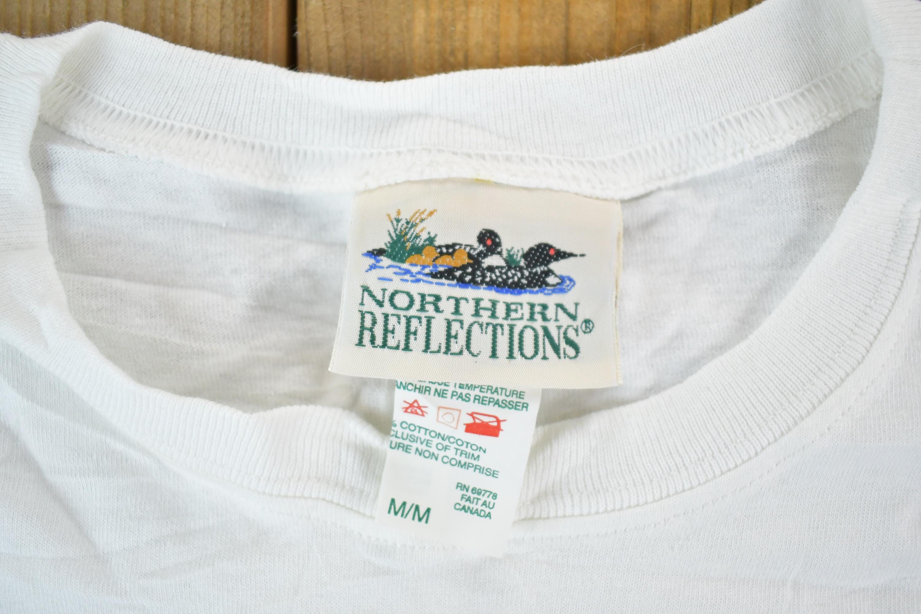 Vintage 1990s Northern Reflections Lucky Teddy Souvenir Single Stitch Graphic Print T-Shirt Made In USA
