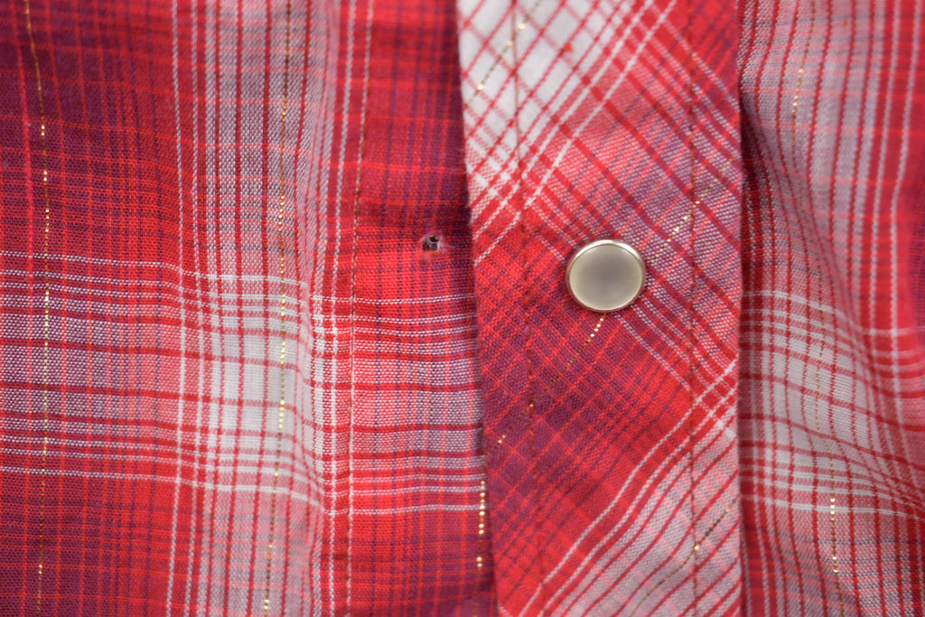 Vintage 1990s GS Sport Western Plaid Button Up Shirt