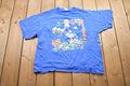 Vintage 1990s Cute Cat Diving School Graphic T-Shirt