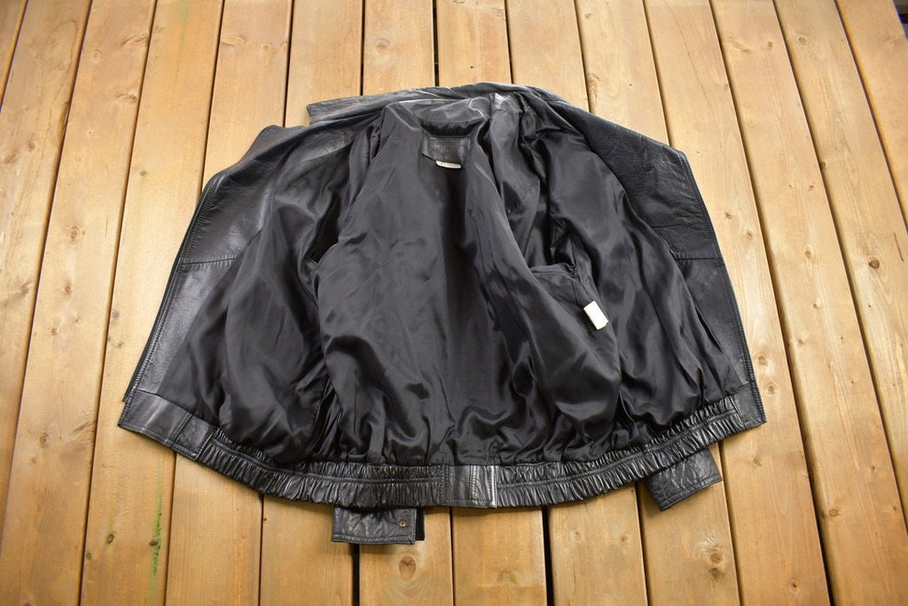 Vintage 1990s Bagatelle Leather Biker Jacket