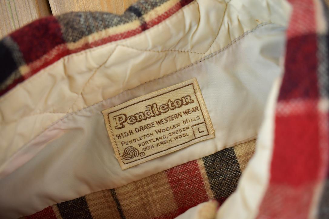 Vintage 1980s Pendleton High Grade Western Wear Plaid Button Up Shirt