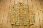 Vintage 1960s Pendleton Plaid Button Up Board Shirt