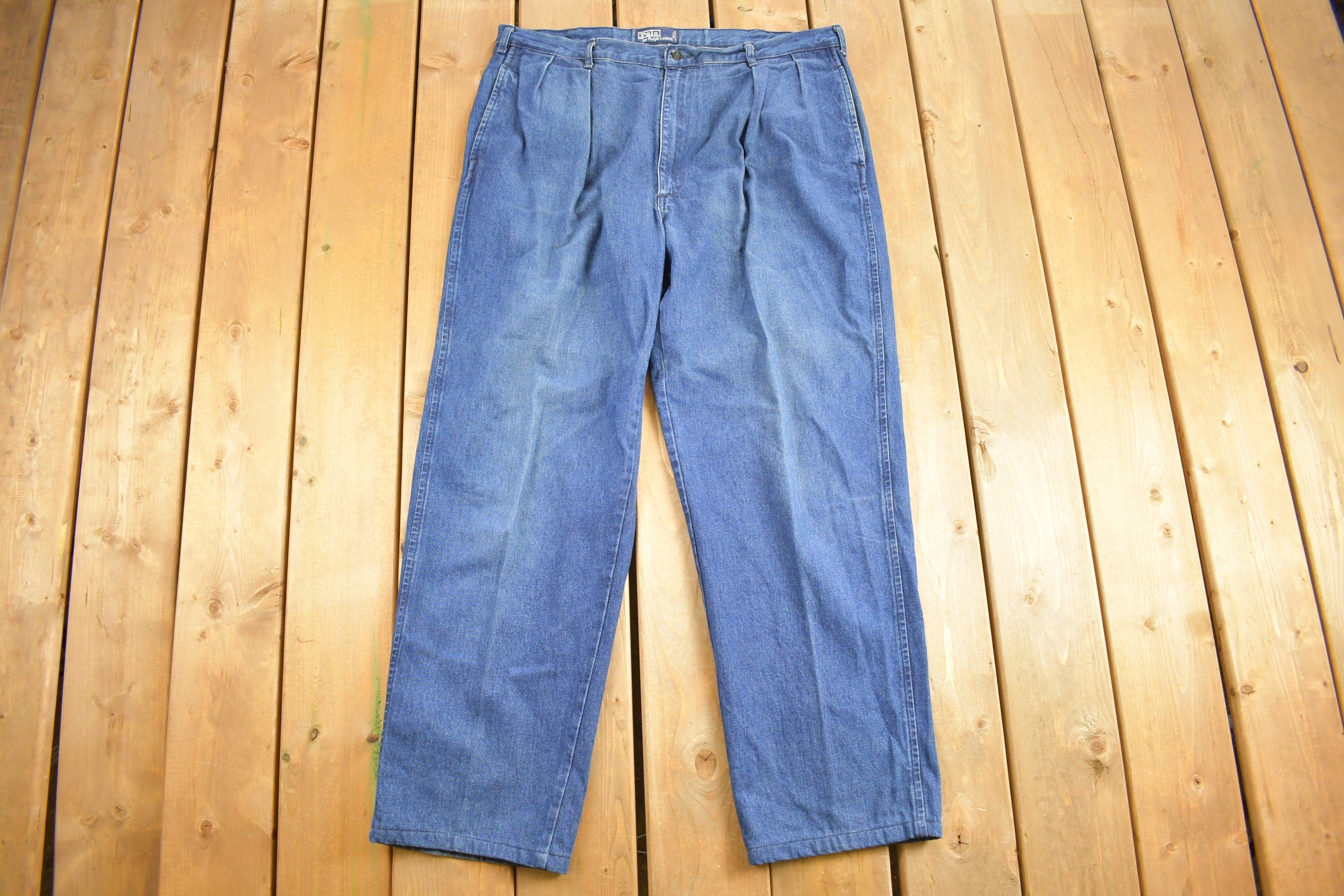 Vintage 1990s Polo Jeans Ralph Lauren Denim Jeans Size 40 x 31.5