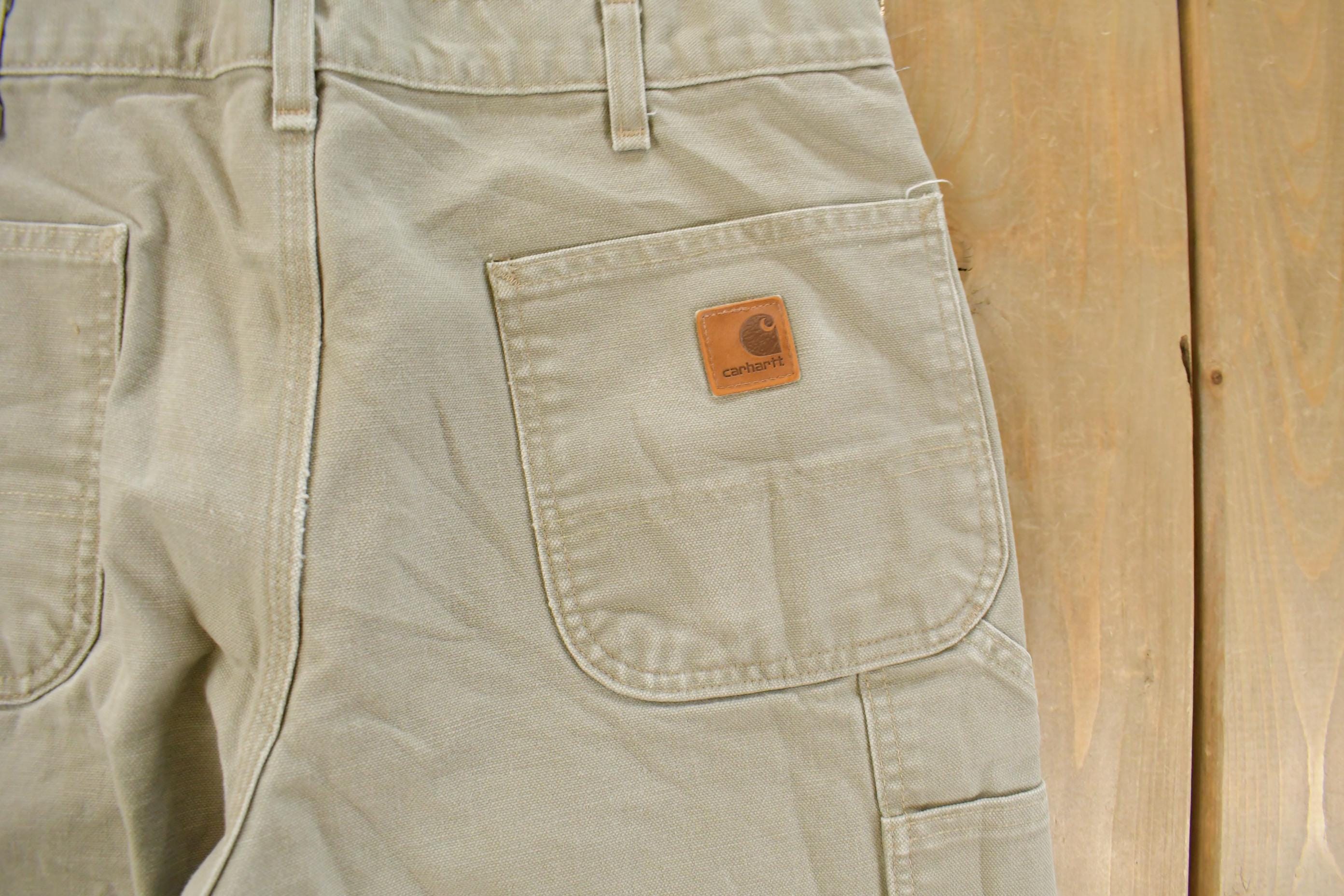 Vintage 2000s Carhartt Distressed Sun Faded Carpenter Pants Men's 34 x 28