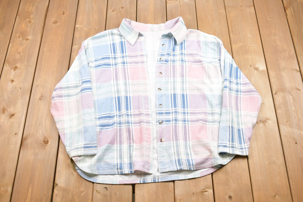 Vintage 1990s Pink Plaid Button Up Shirt