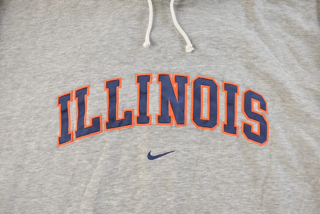 Vintage Y2K University of Illinois Nike Middle Swoosh Hoodie Sweatshirt Men's 2XL / Swoosh Logo / Collegiate / 2000s Nike Sweater