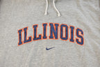 Vintage Y2K University of Illinois Nike Middle Swoosh Hoodie Sweatshirt Men's 2XL / Swoosh Logo / Collegiate / 2000s Nike Sweater