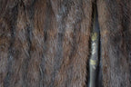Vintage 1950s Mid Length Brown Mink Fur Coat Made In USA