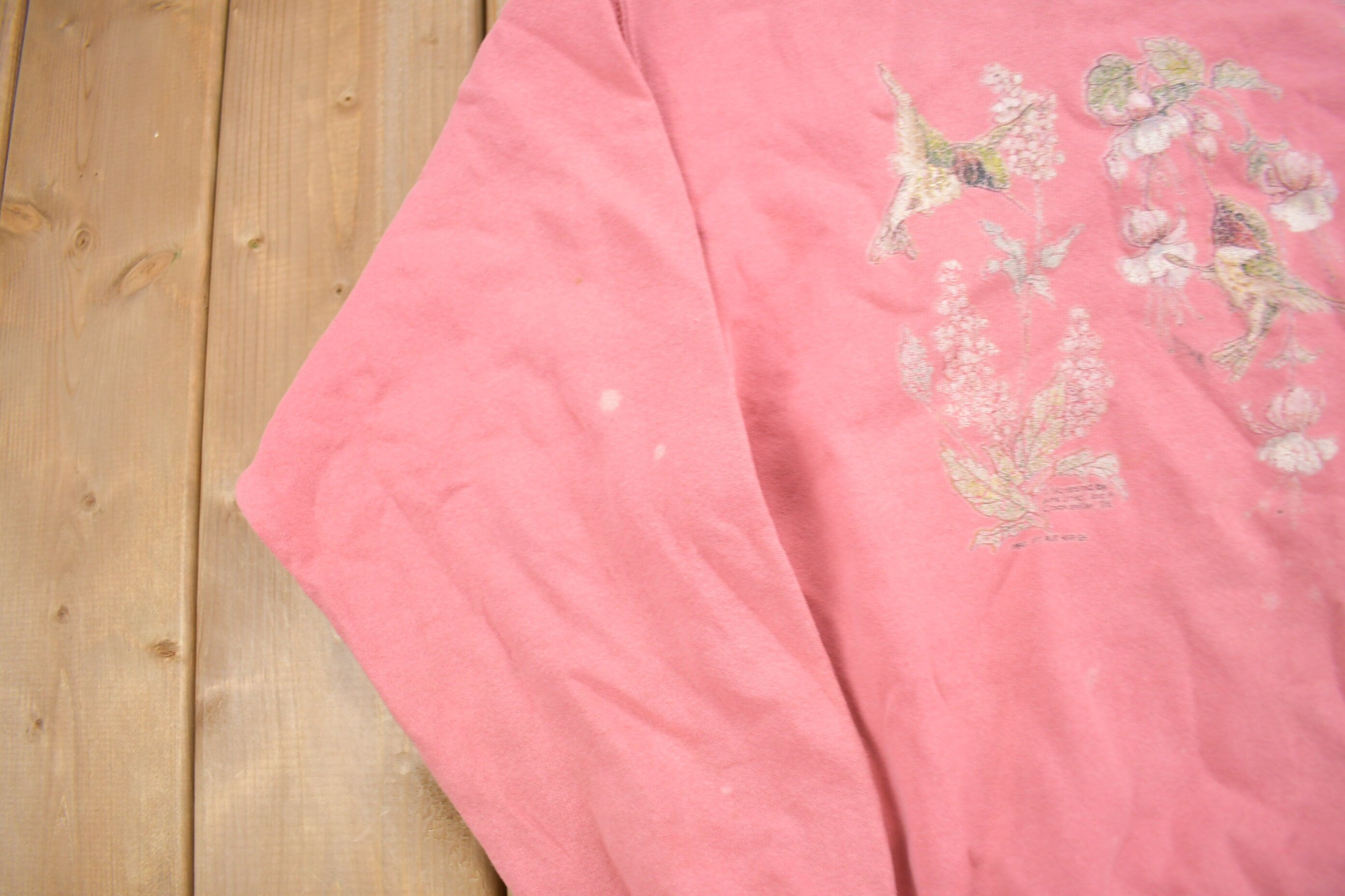 Vintage 1990s Cute Flowers & Birds Crewneck Sweater