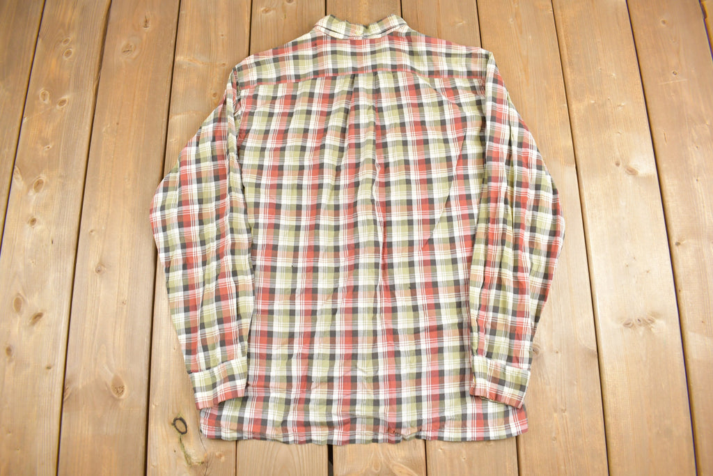 Vintage 1980s Dutch Maid Plaid Button Up Shirt