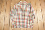 Vintage 1980s Dutch Maid Plaid Button Up Shirt
