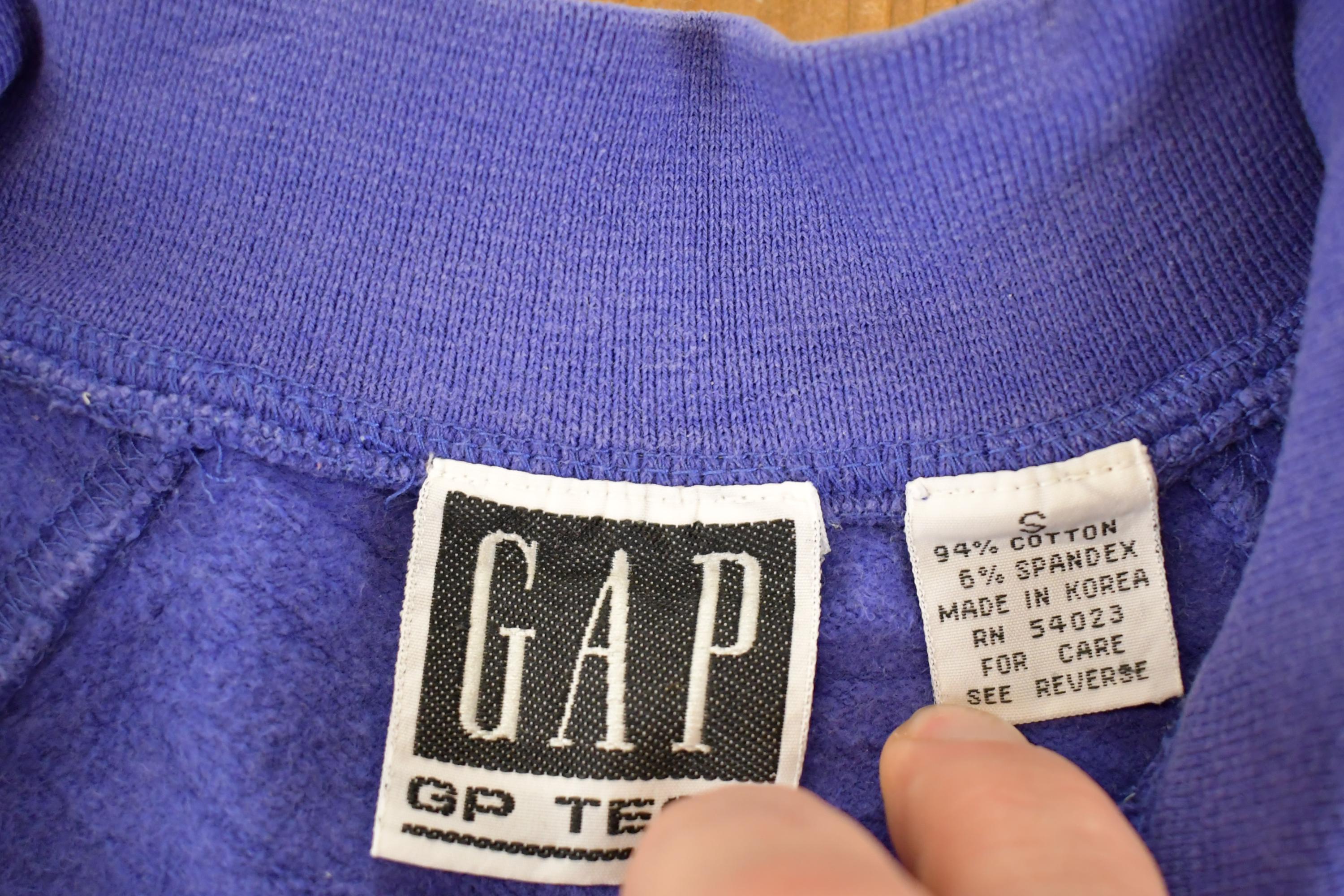 Vintage 1990s Gap Tech Quarter Zip Sweatshirt Mens S