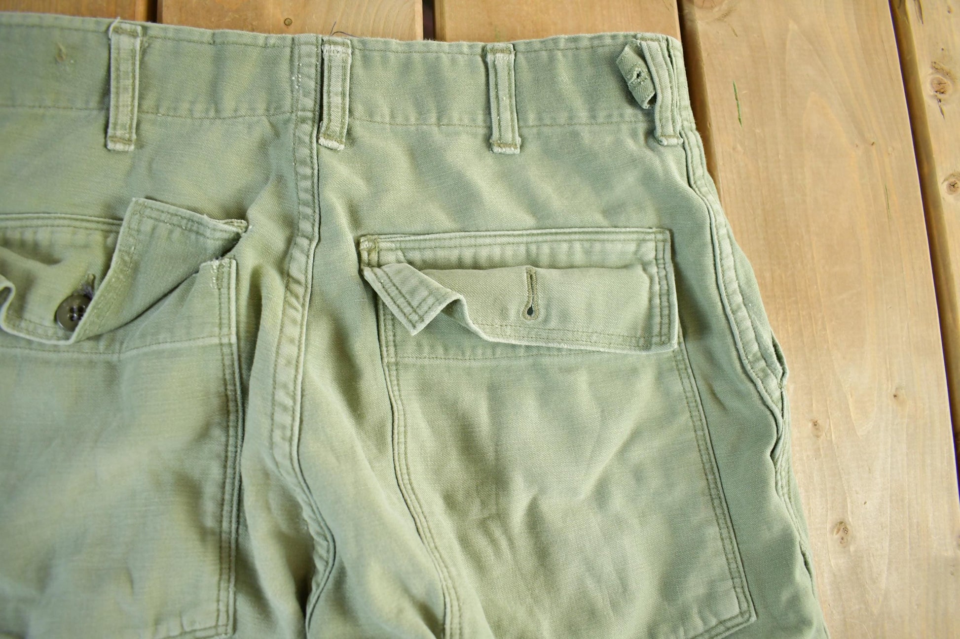 Vintage 1970s Military OG-107 Sateen Fatigue Pants Size 28 x 32