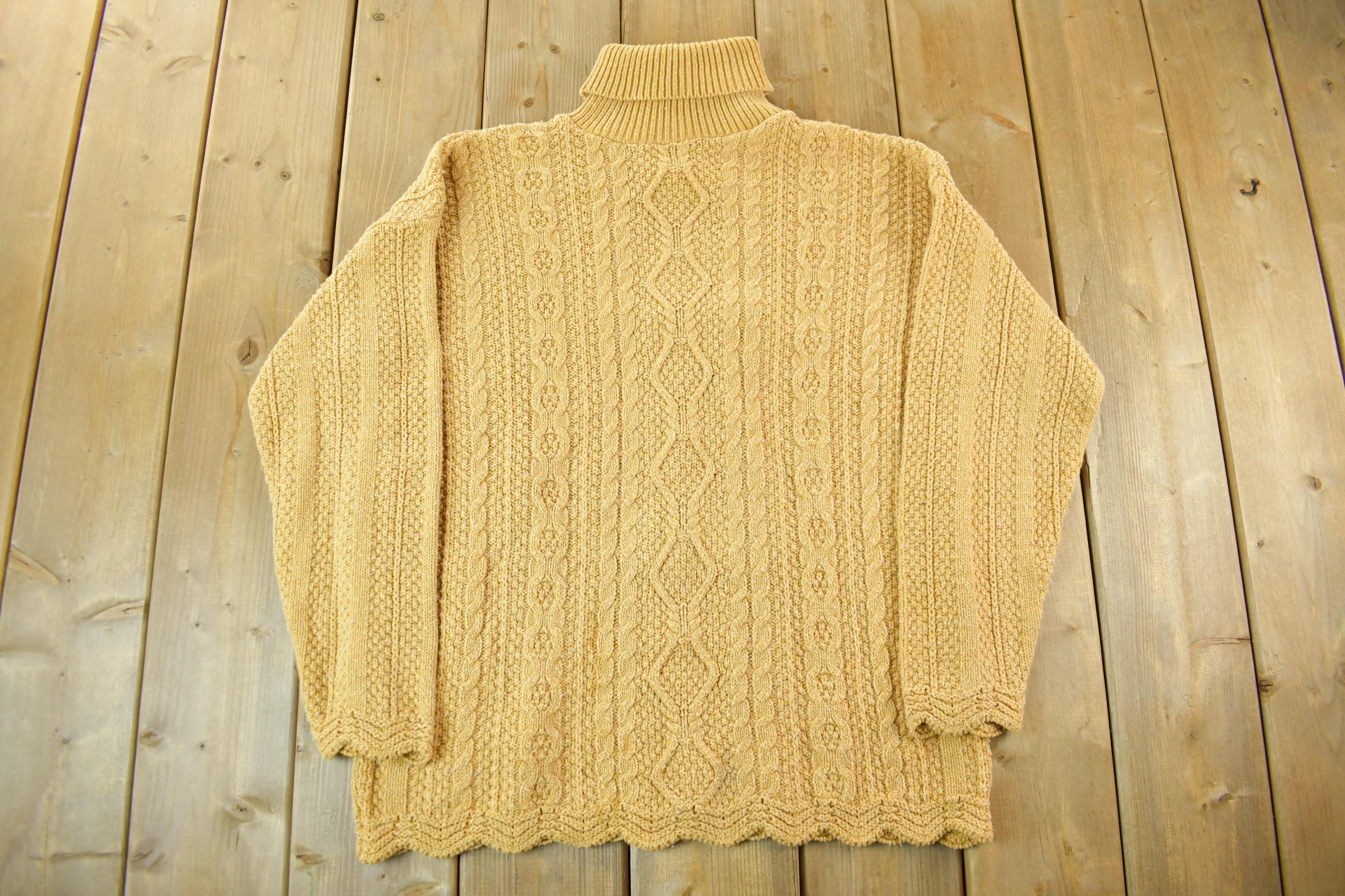 Vintage 1990s Marie Claire Knit Turtleneck Sweater Women's Large
