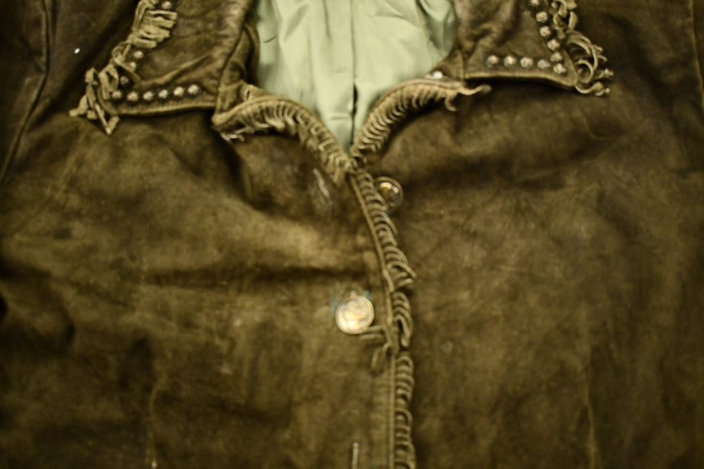 Vintage 1990s Yoakum Suede Leather Varsity Jacket
