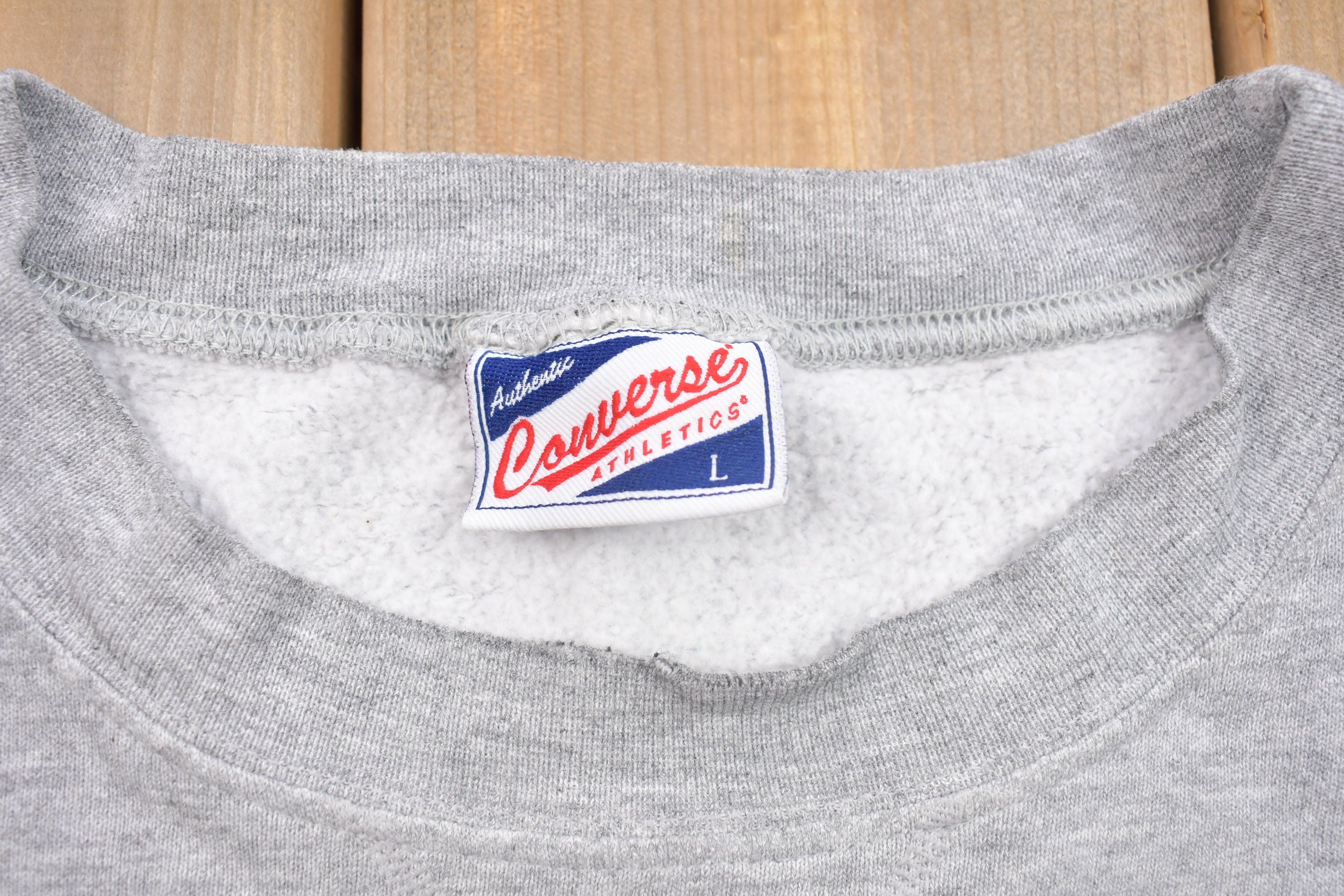 Vintage 1980s Converse Blank Grey Crewneck Sweatshirt