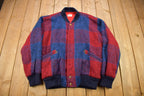 Vintage 1980s Chagall Plaid Knitted Cardigan Sweater Jacket