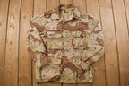 Vintage 1990s Military Desrt Camouflage Field Jacket