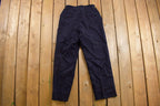 Vintage 1950 Wool Navy Blue Trousers