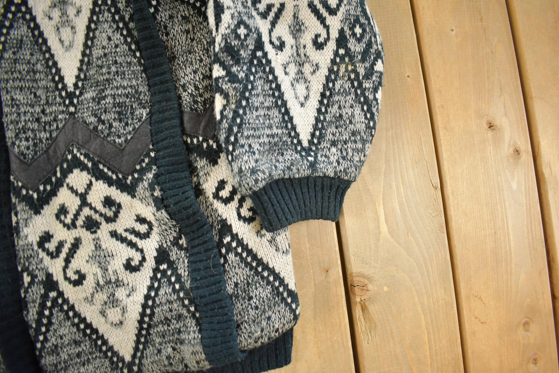 Vintage 1990s Carriage Court Knit Sweater Jacket Women's Medium